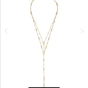 Adelia Y Necklace in Gold